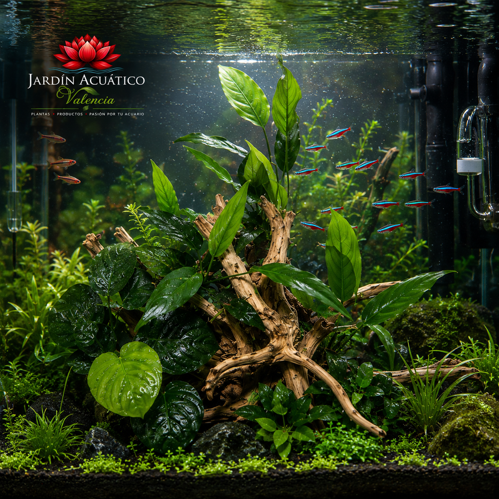 Pack Aquascaping Spider Wood XL con Anubias Naturales
