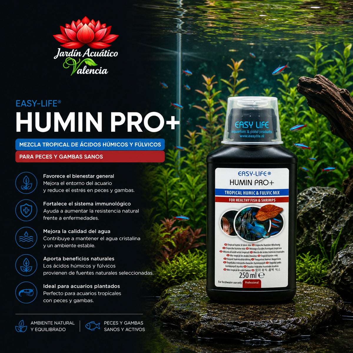 Easy-Life Humin Pro+ 250 ml | Acondicionador con ácidos húmicos y fúlvicos
