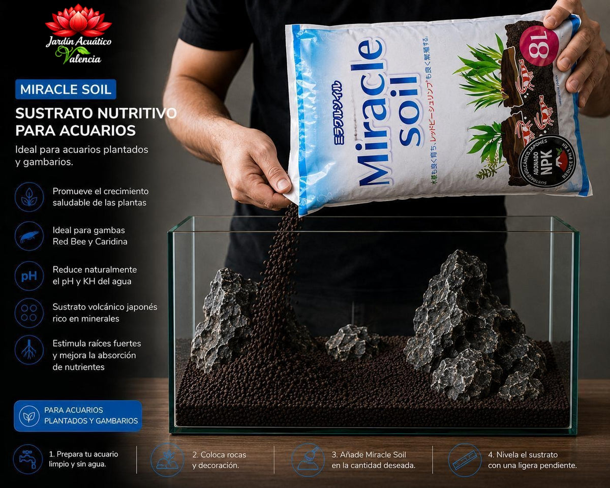 Miracle Soil 8 L – Sustrato nutritivo para acuarios plantados y aquascaping