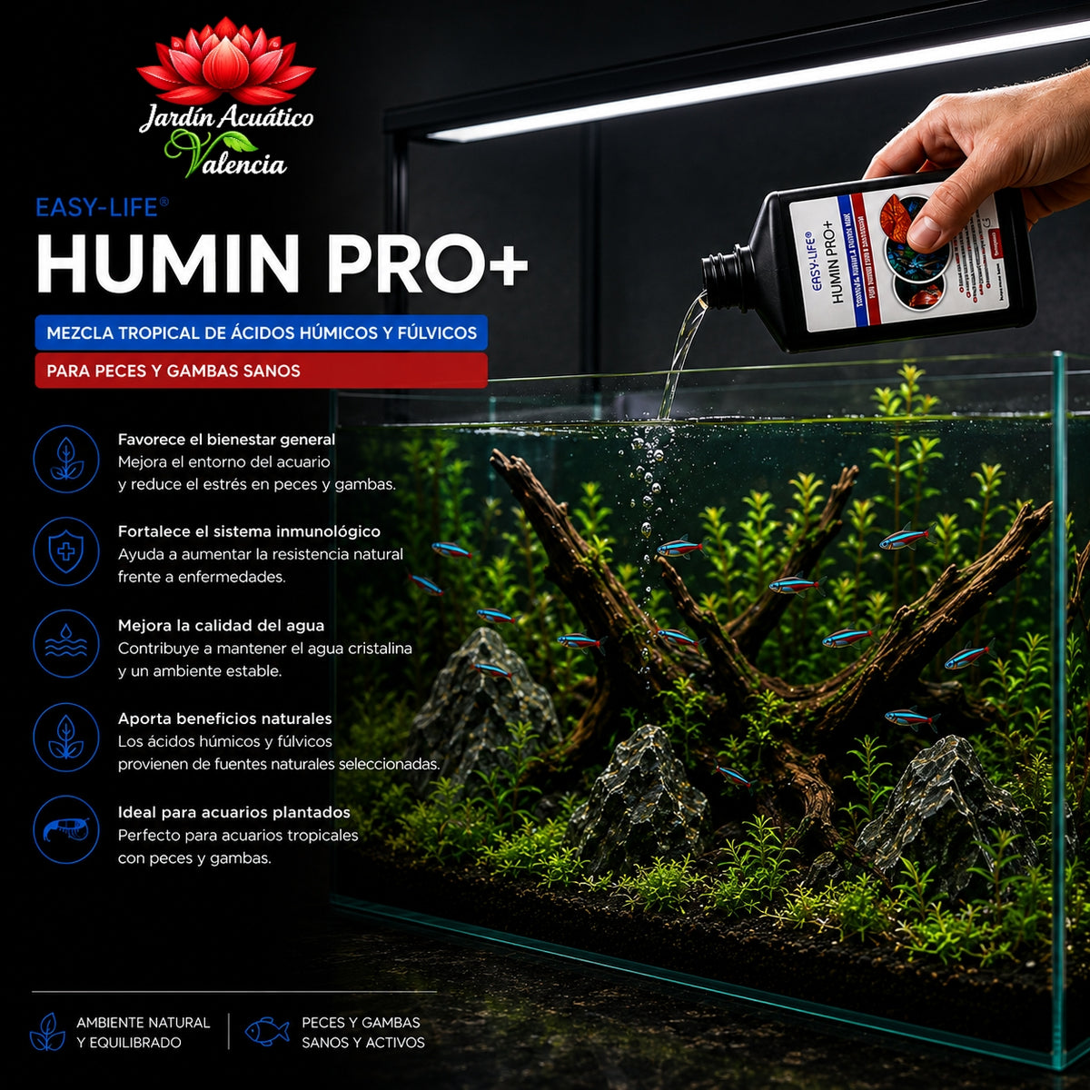 Easy-Life Humin Pro+ 250 ml | Acondicionador con ácidos húmicos y fúlvicos