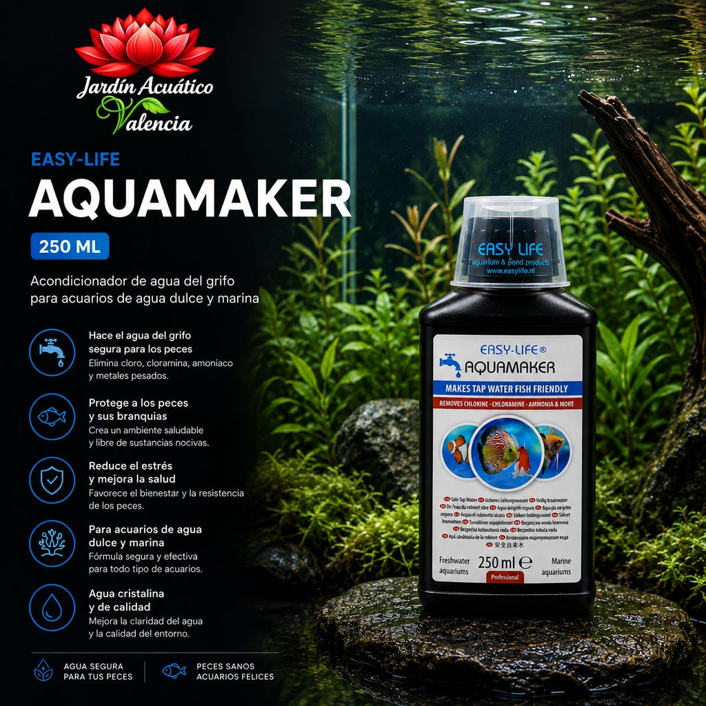 Easy-Life AquaMaker 250 ml | Anticloro, anticloroamina y neutralizador de amoníaco
